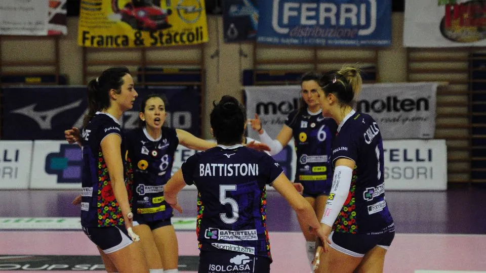 Un’esultanza della Battistelli
