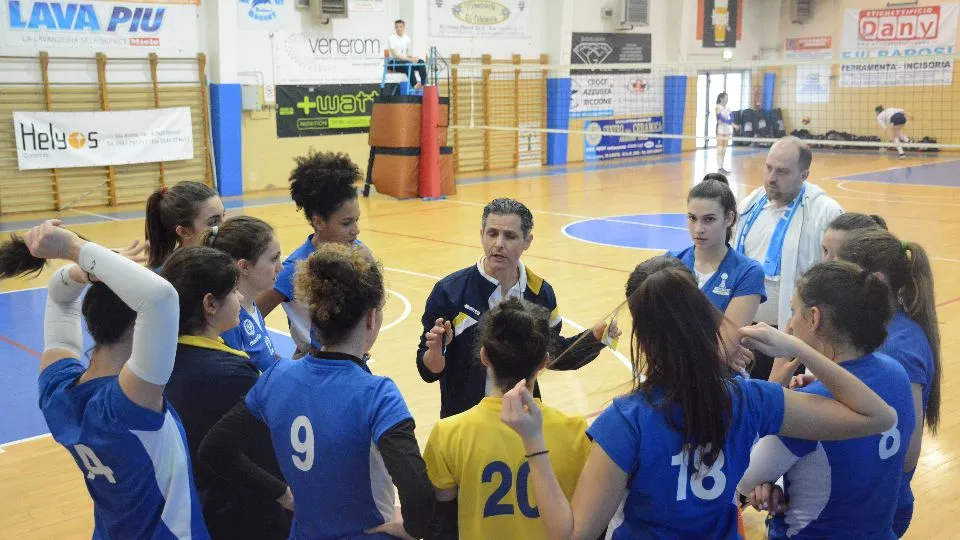 Un time out del Riccione Volley