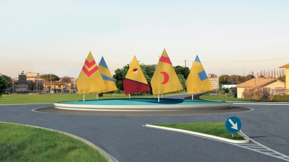 un rendering della rotonda completata
