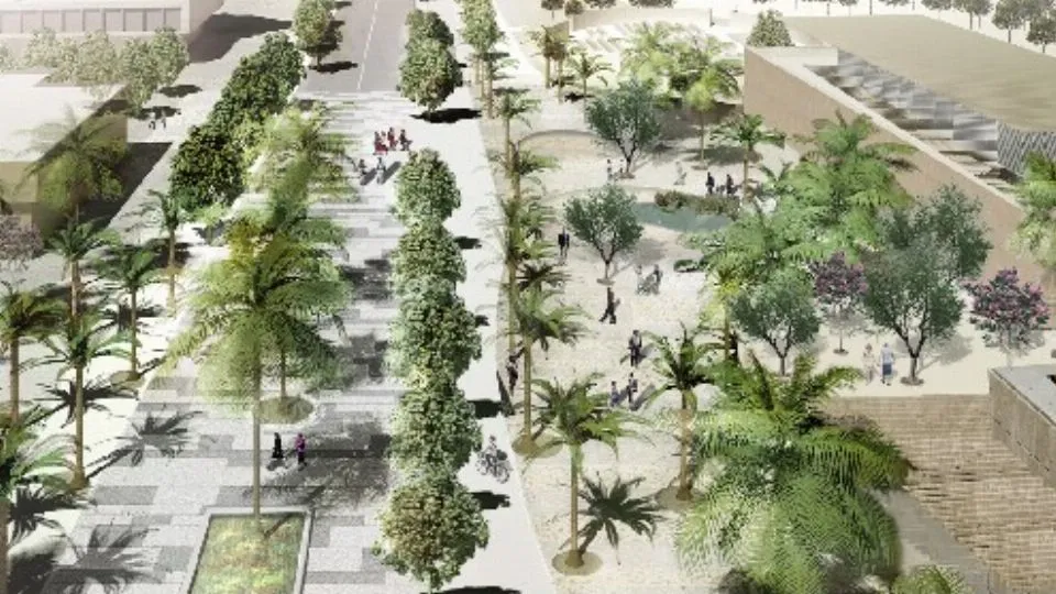 il rendering di viale Torino