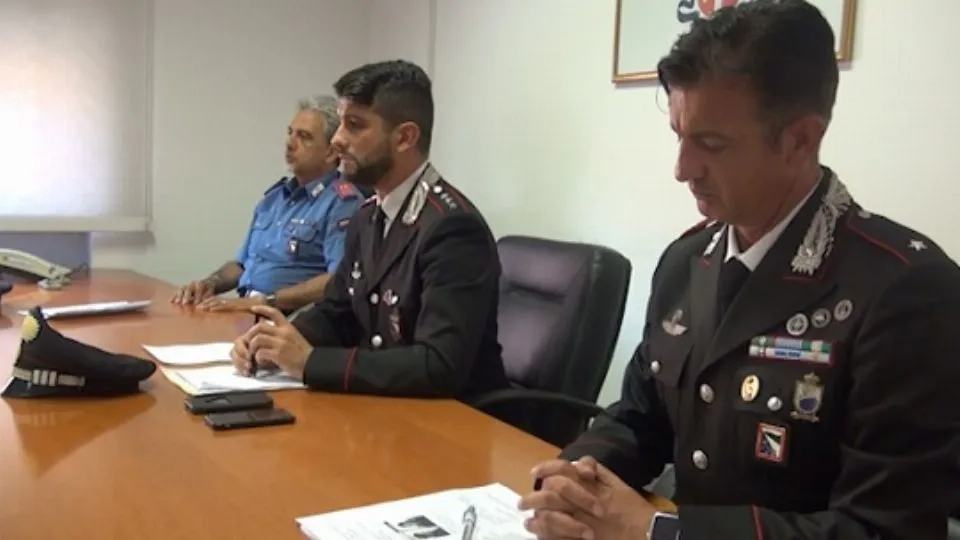 la conferenza stampa dei Carabinieri