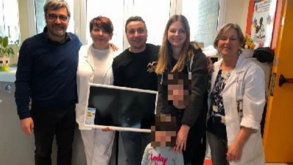foto di gruppo in pediatria
