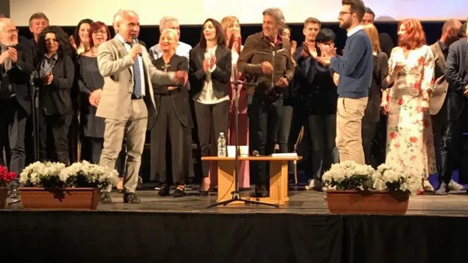 Bucci e la coalizione sul palco dell’Astra