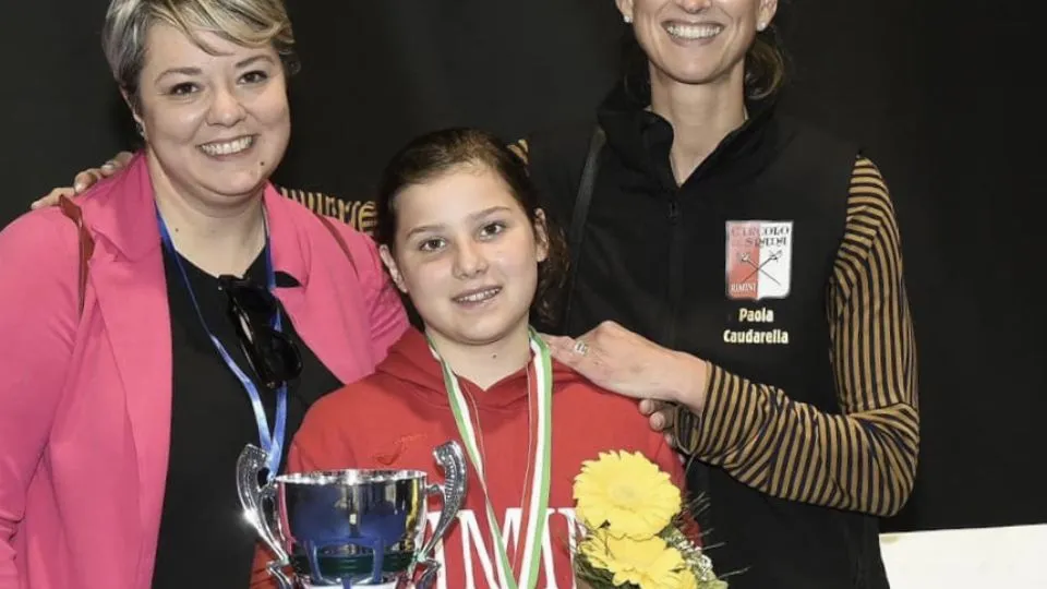 Caterina Zucconi insieme alle maestre Ljuba Giangaspero e Paola Caudarella