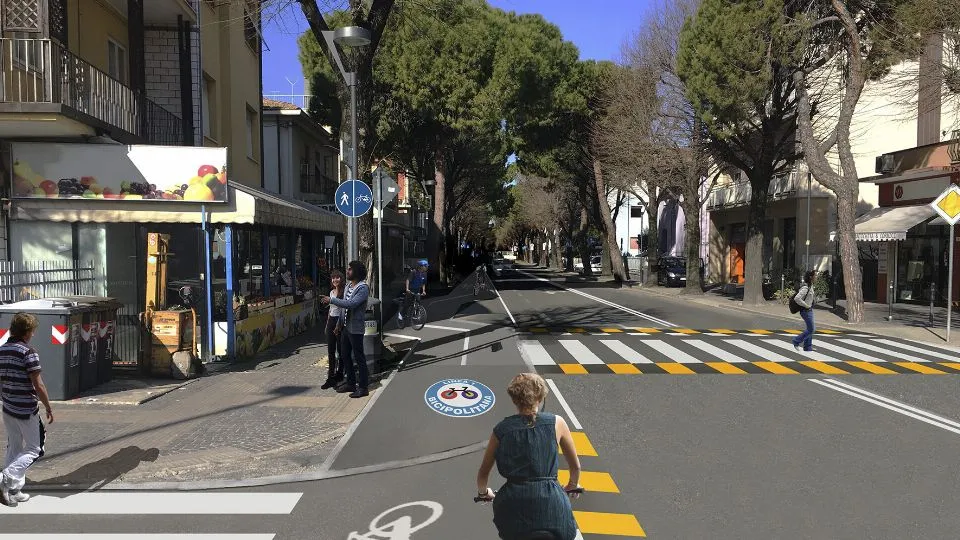 un rendering di via Coletti
