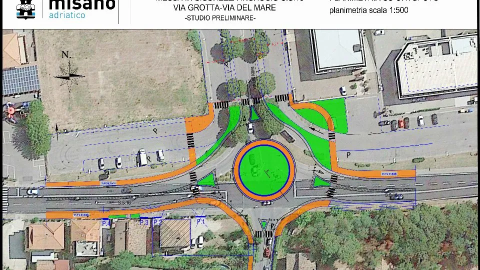 l’area dove sorgerà il Despar e la rotatoria