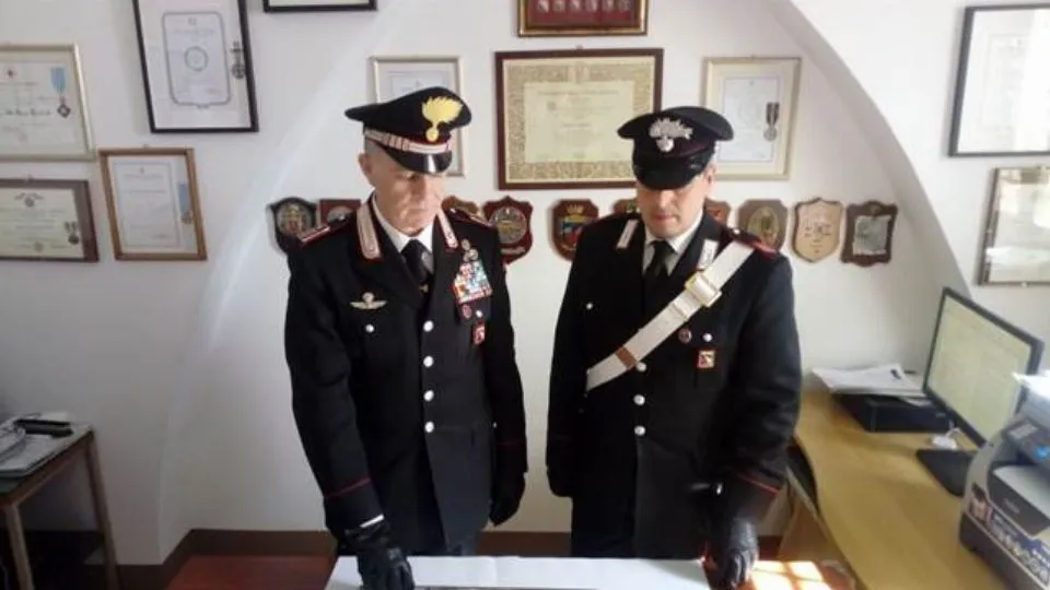 le armi sequestrate dai carabinieri