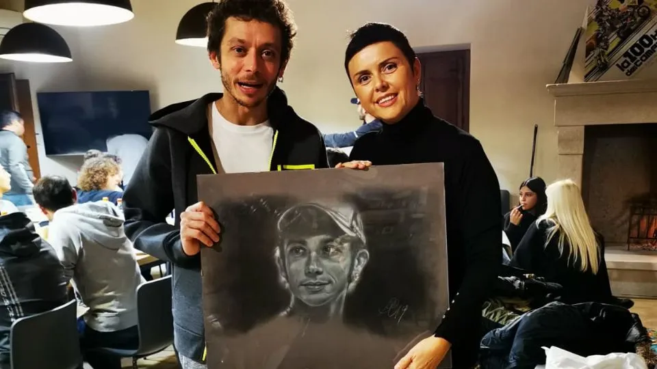 la pittrice con Valentino
