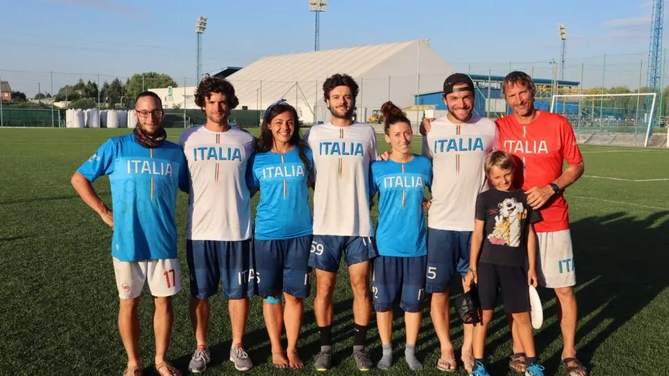 Nella foto da sinistra: Luca Contini (Naz. Mixed), Federico Sapucci (Naz Men), Ilaria Bagalini (Naz Mixed), Tommaso Francini (Capitano Naz Men), Maria Battistini (Naz women), Fabio Galli (Naz Men), John Terninko (Allenatore Naz Men).