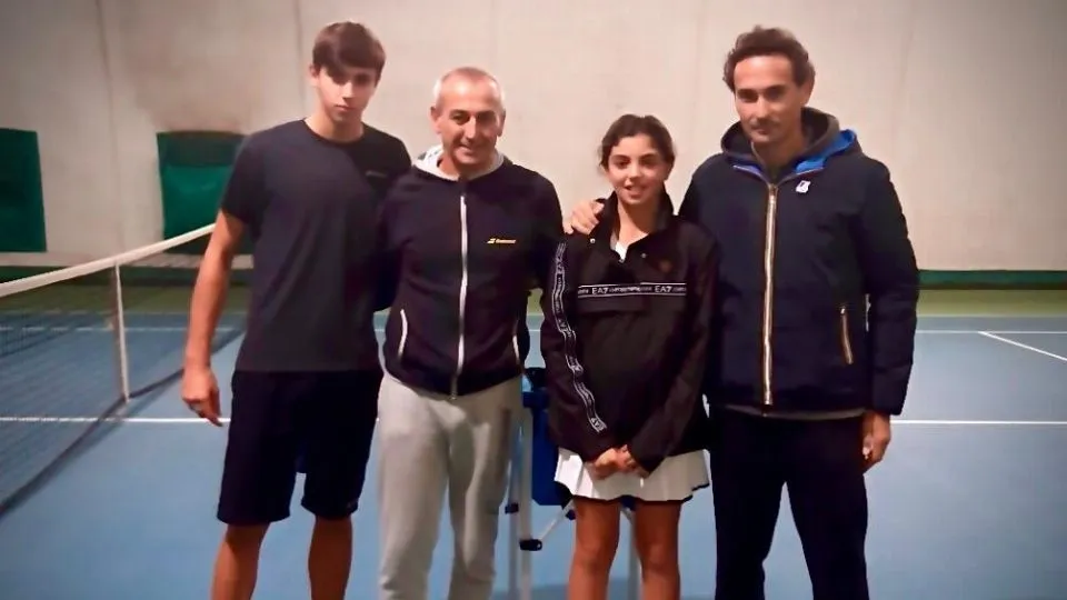 Simoncini e Pansica col maestro Baccilieri e Gennaro Volturo