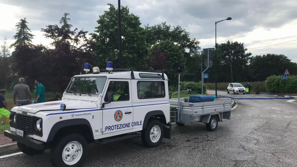 la protezione civile all’opera