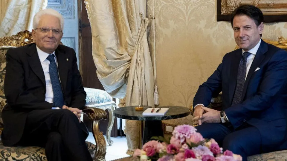 Giuseppe Conte con il presidente Mattarella
