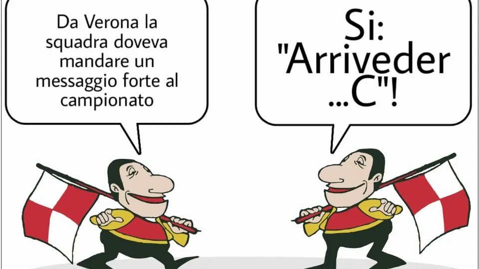 La vignetta di Baio dopo Virtus Verona-Rimini 3-0