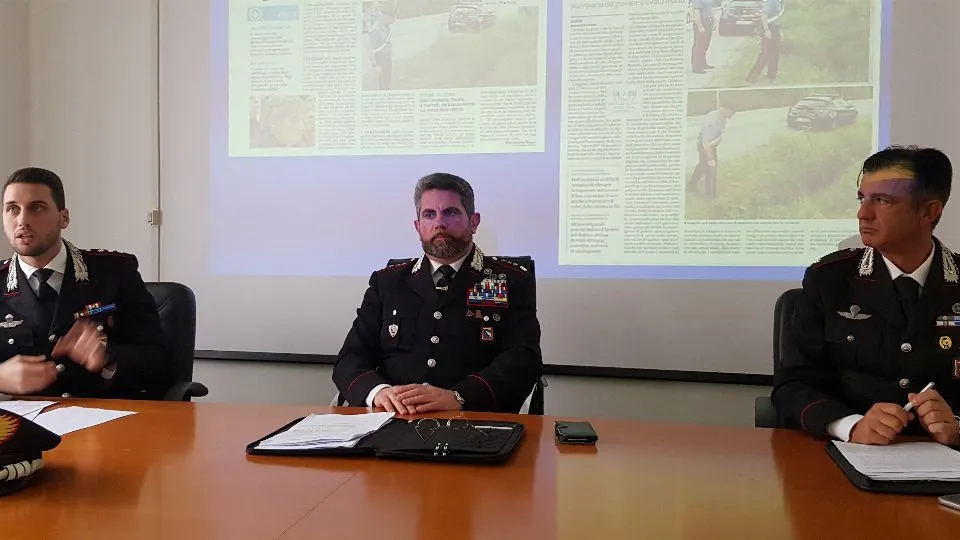 la conferenza stampa dei carabinieri
