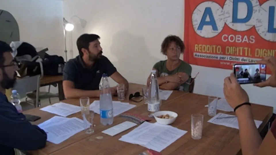 la conferenza stampa di ADL Cobas