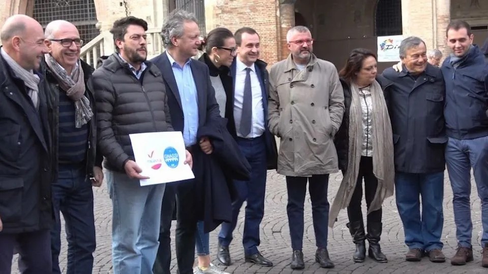 foto di gruppo alla presentazione di Italia Viva – Patto Civico
