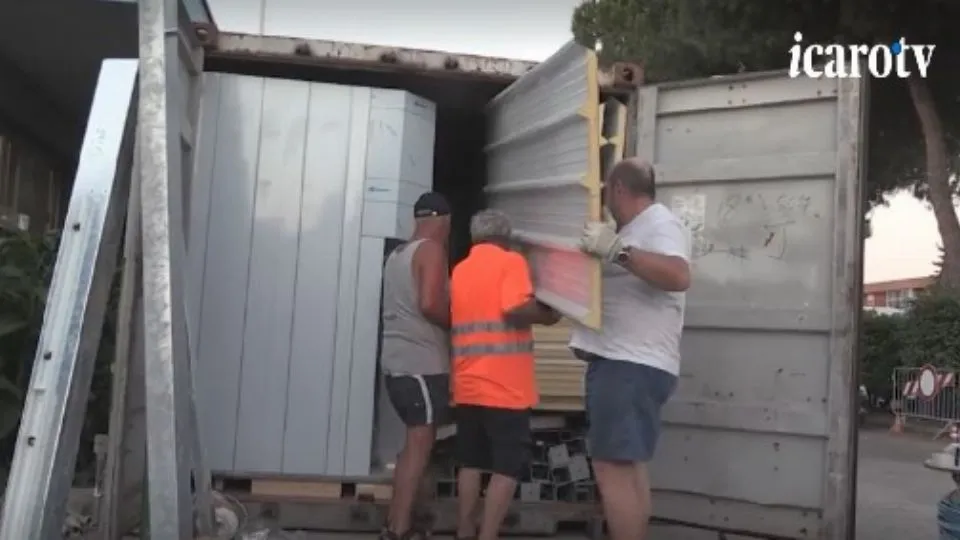 il riempimento del container