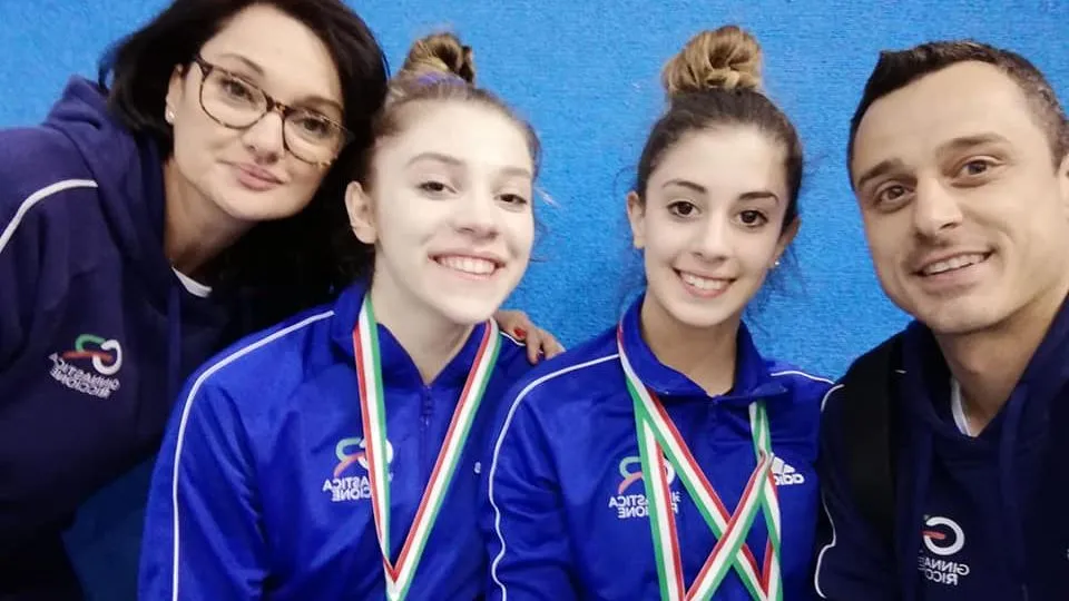 Mortara atlete con Batocco e Genchev