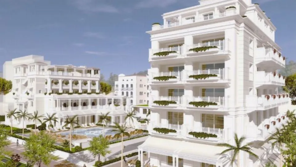 Il rendering del progetto dell’hotel corallo
