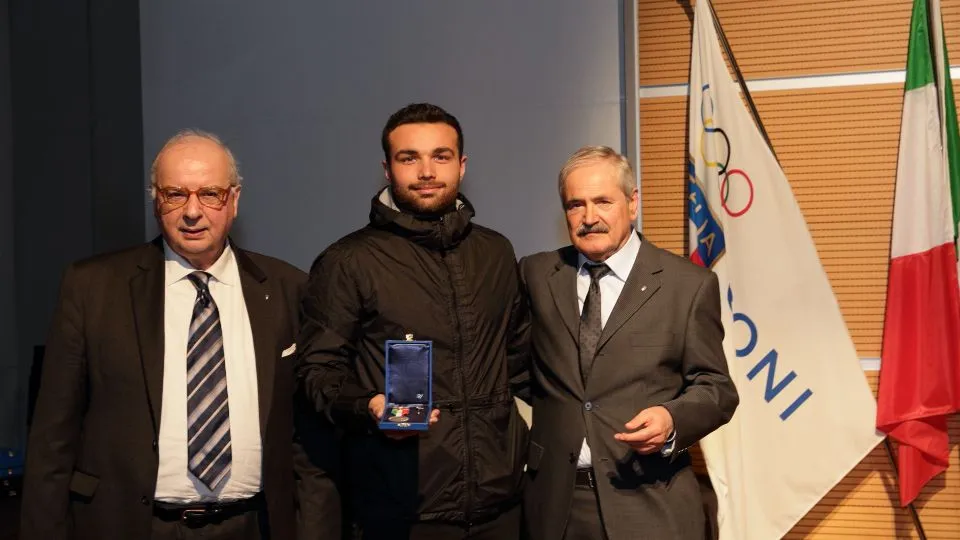 Anthony Giacomini medaglia d oro merito sportivo CONI pesca