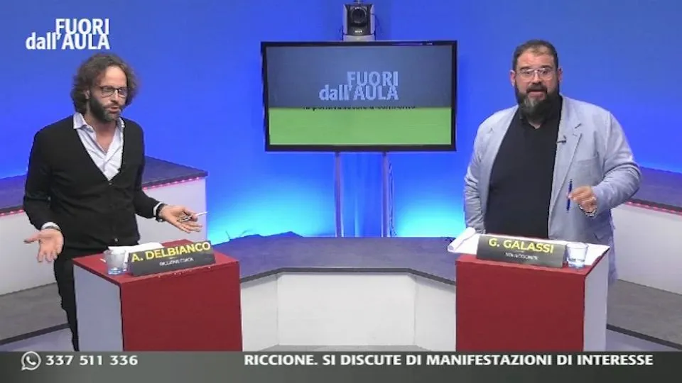 Andrea Delbianco e Gabriele Galassi negli studi di Icaro Tv