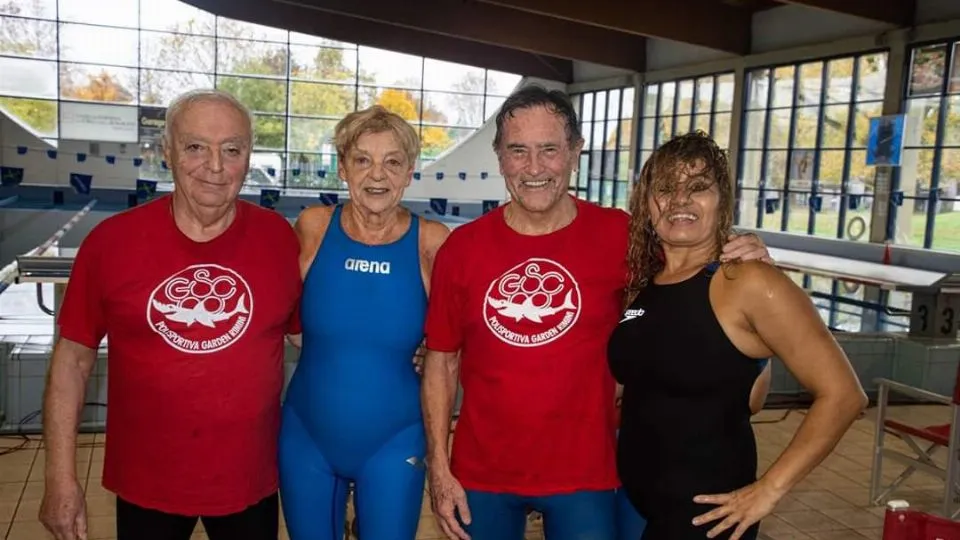 I quattro protagonisti della staffetta da record