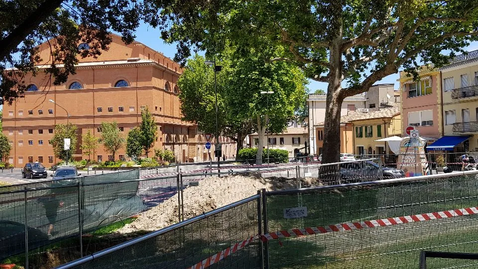 lavori in piazza Malatesta