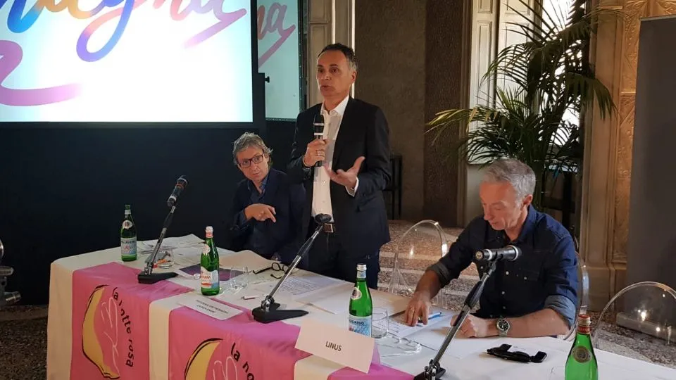 La presentazione a Milano con Andrea Corsini, Andrea Gnassi e Linus