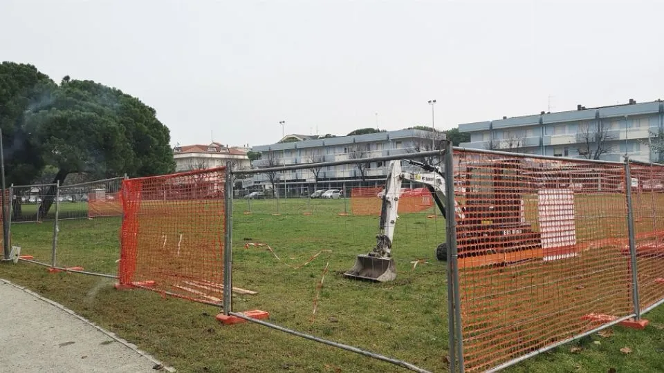 i lavori al parco del Comune