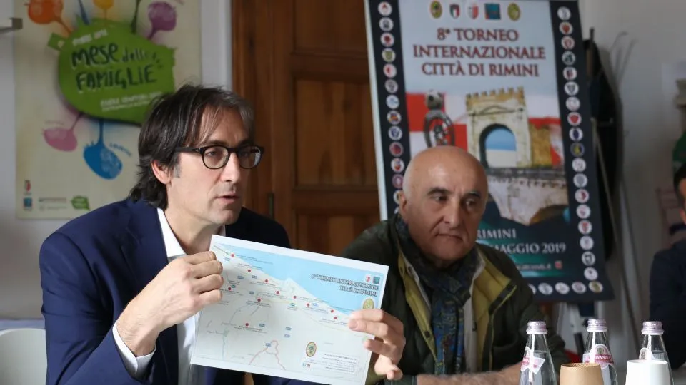 L’assessore Brasini ed il presidente dell’Accademia Riminicalcio Betti