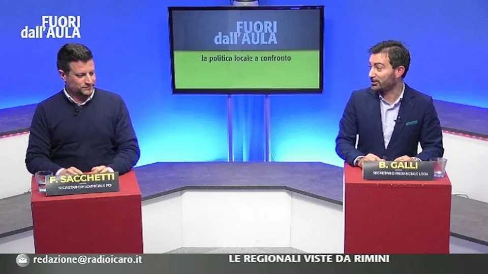 Filippo Sacchetti e Bruno Galli negli studi di Icaro Tv
