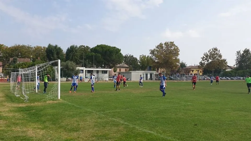 Un momento dell’allenamento congiunto (Rimini FC)