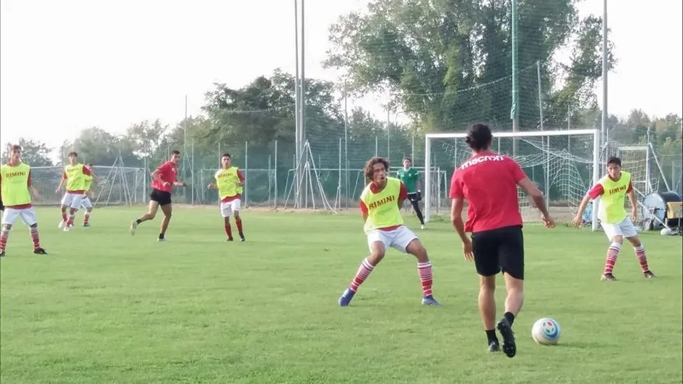 Un momento del test (foto Rimini FC)
