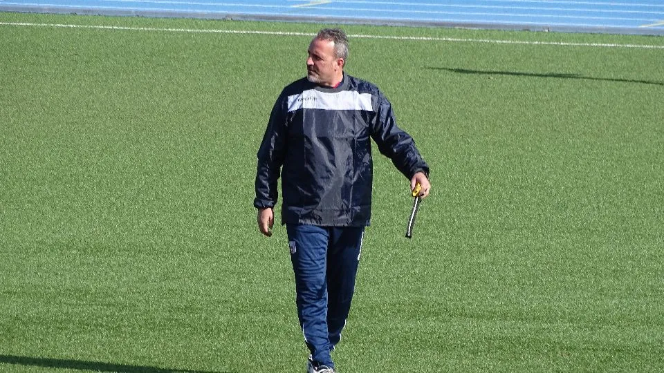 Mario Petrone durante il suo primo allenamento a Rimini
