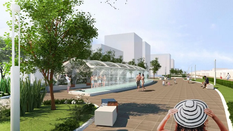 un rendering della passeggiata Goethe