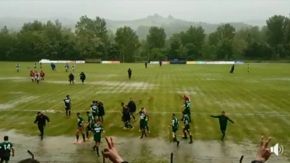 I giocatori del S. Ermete festeggiano l’accesso alla finale