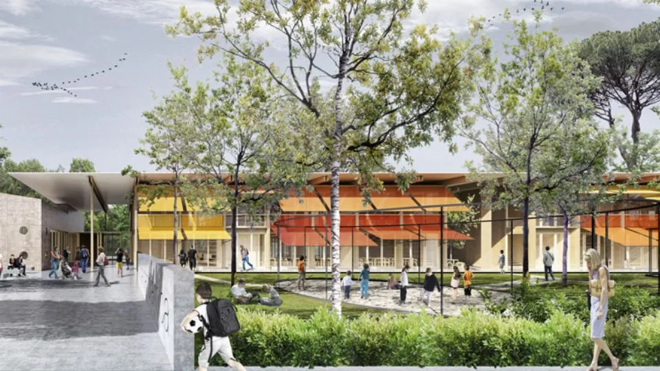 rendering della nuova scuola Panoramica