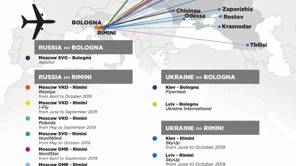 i voli per e dalla Russia
