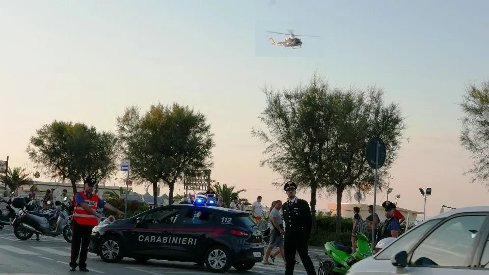 controlli sul lungomare di Rimini