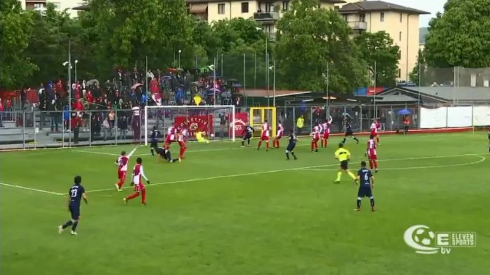 Il gol di Sirignano al 34′ pt (ElevenSports)
