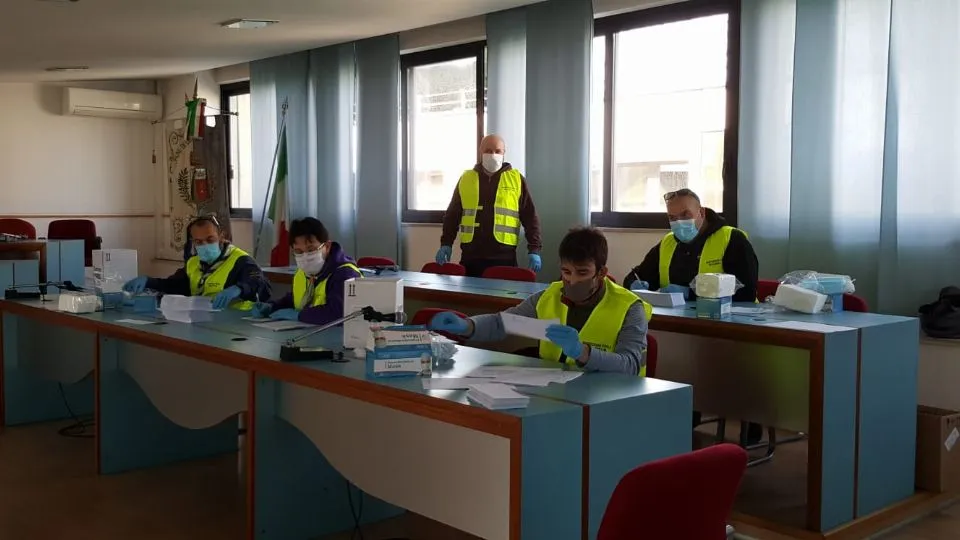 l’organizzazione per la consegna 
