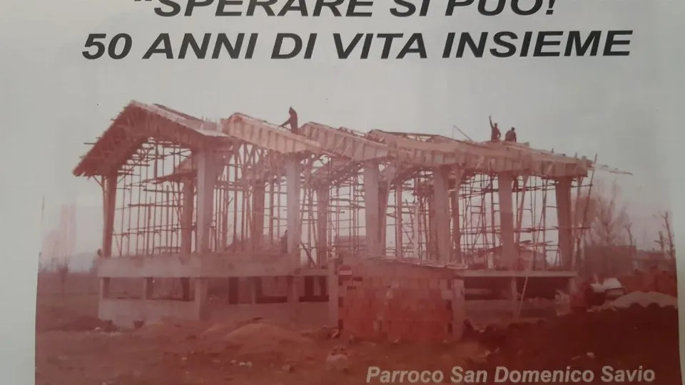 la costruzione della chiesa 50 anni fa