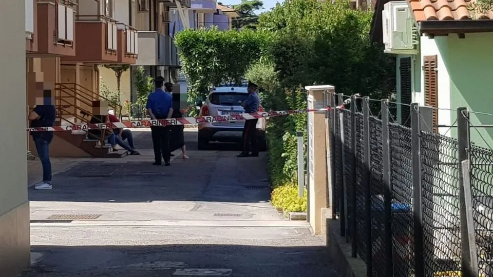 il luogo del delitto in via Coletti