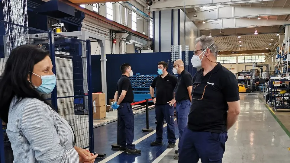 il sindaco Tosi in visita alla Robopac