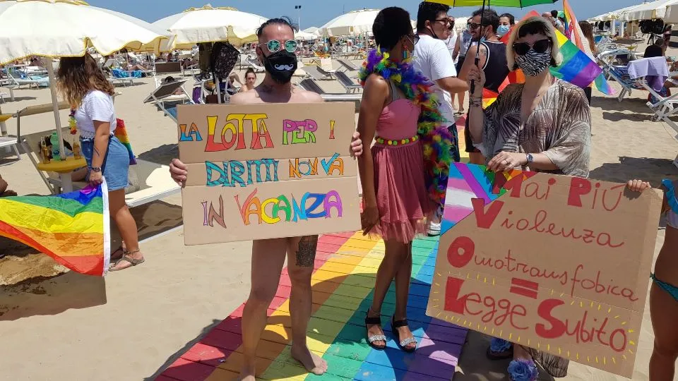 un momento del flash mob