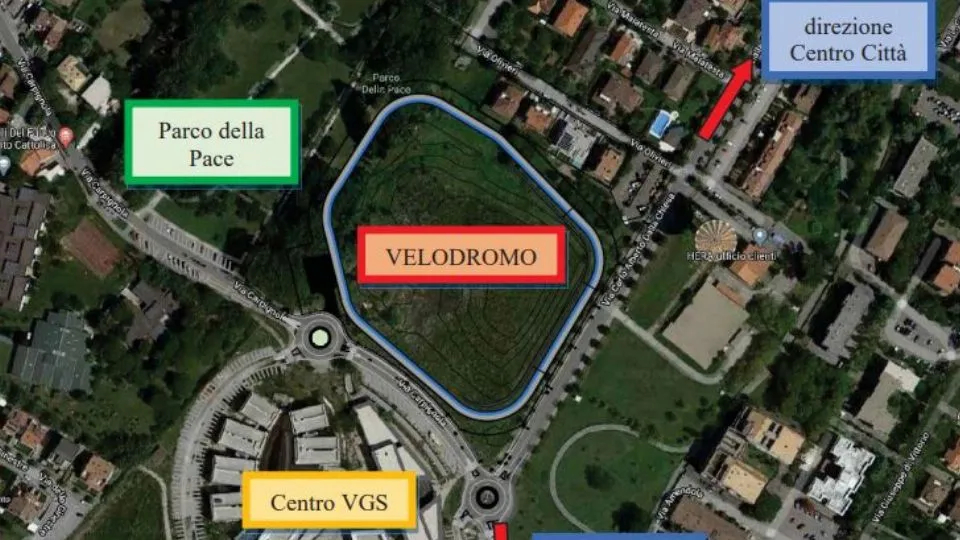 l’area interessata dal progetto del velodromo