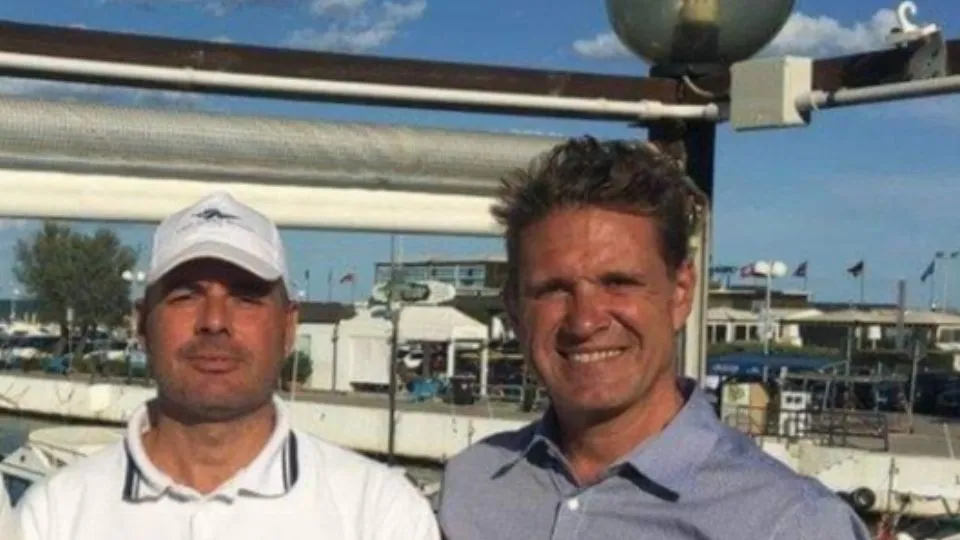 Dionigi Palazzi col presidente del club Nautico Masetti