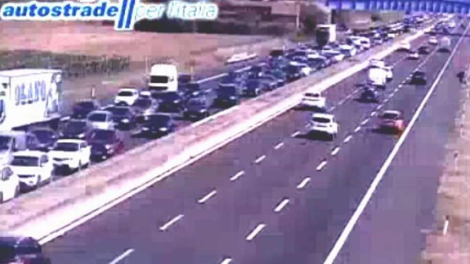 l’A14 nel pomeriggio a Faenza