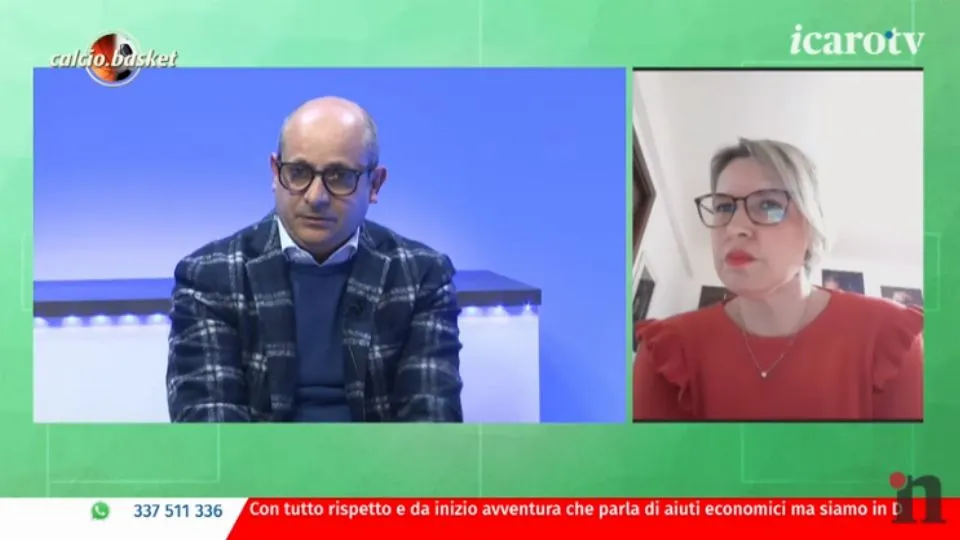 Un momento di Calcio.Basket con Rota presidente
