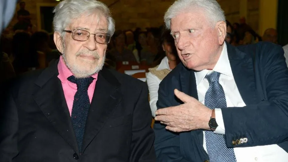 Ettore Scola con Sergio Zavoli, nel giorno del compleanno di Zavoli